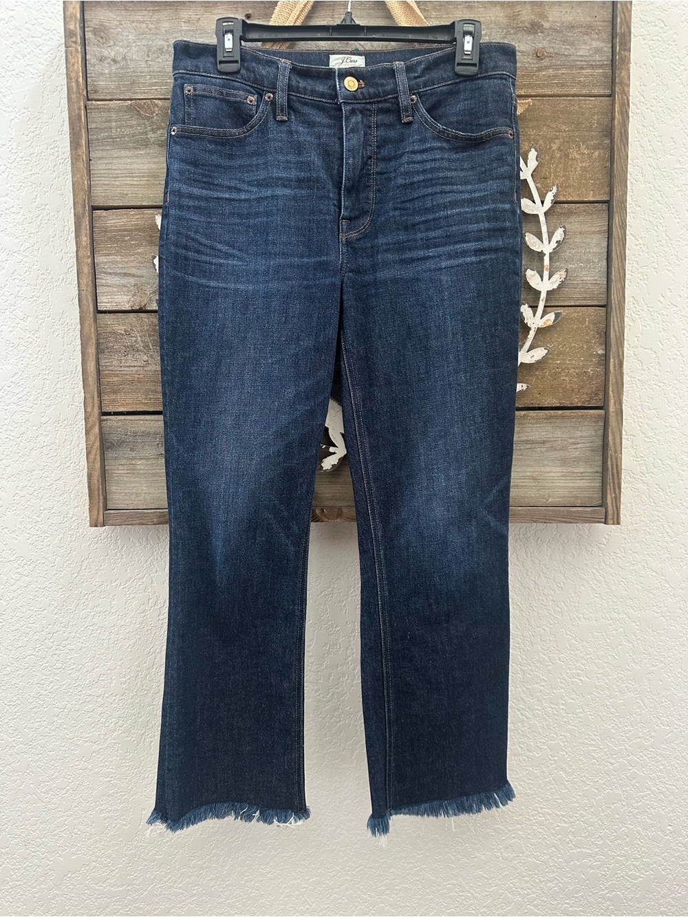 J. Crew Billie Demi Boot crop Dark Blue Women's Jeans size 28